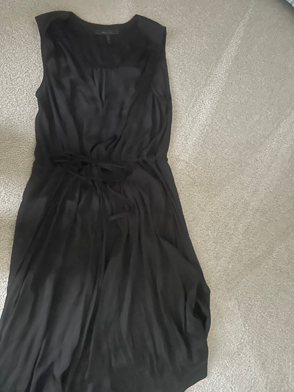 BCBG Maxazria Black drawstring dress, size S